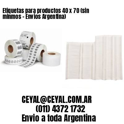 Etiquetas para productos 40 x 70 (sin minmos – Envíos Argentina)