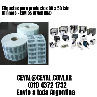 Etiquetas para productos 80 x 50 (sin minmos – Envíos Argentina)