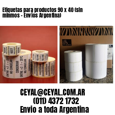 Etiquetas para productos 90 x 40 (sin minmos – Envíos Argentina)