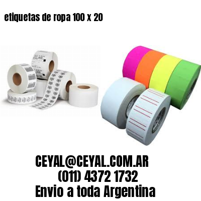 etiquetas de ropa 100 x 20