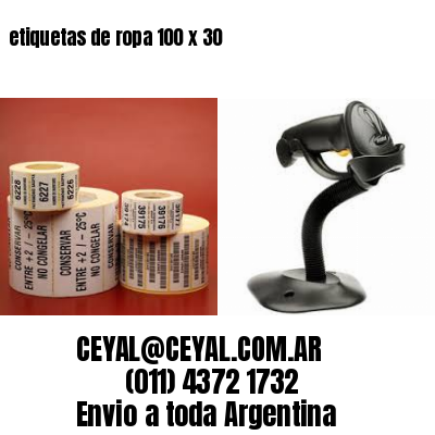 etiquetas de ropa 100 x 30