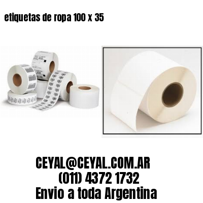 etiquetas de ropa 100 x 35