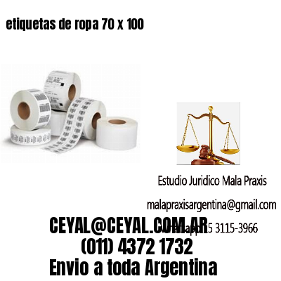 etiquetas de ropa 70 x 100