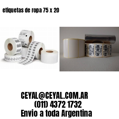 etiquetas de ropa 75 x 20
