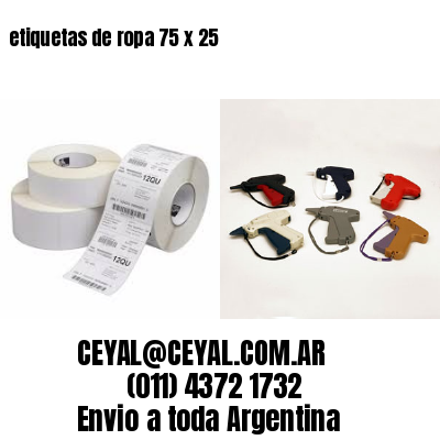 etiquetas de ropa 75 x 25