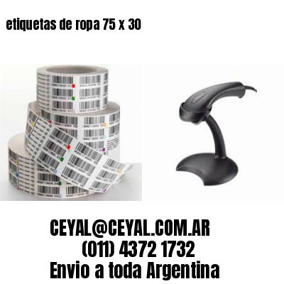 etiquetas de ropa 75 x 30
