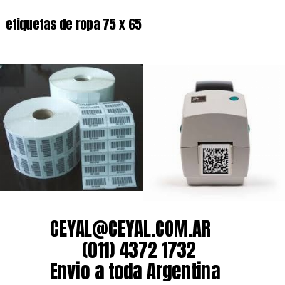 etiquetas de ropa 75 x 65
