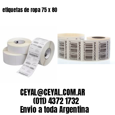 etiquetas de ropa 75 x 80