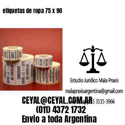 etiquetas de ropa 75 x 90