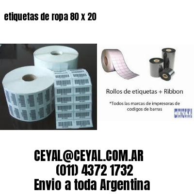 etiquetas de ropa 80 x 20