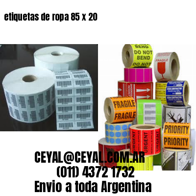 etiquetas de ropa 85 x 20