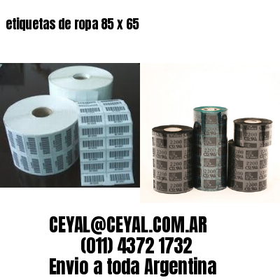 etiquetas de ropa 85 x 65