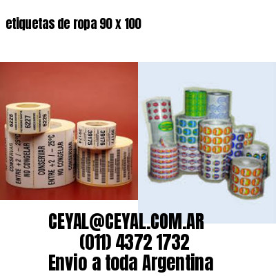 etiquetas de ropa 90 x 100