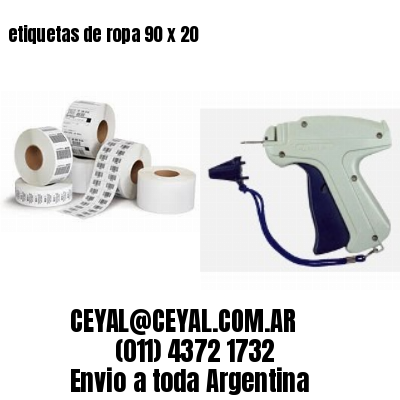 etiquetas de ropa 90 x 20