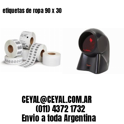 etiquetas de ropa 90 x 30
