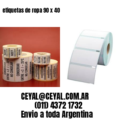 etiquetas de ropa 90 x 40