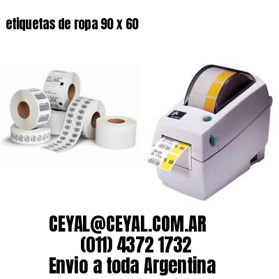 etiquetas de ropa 90 x 60