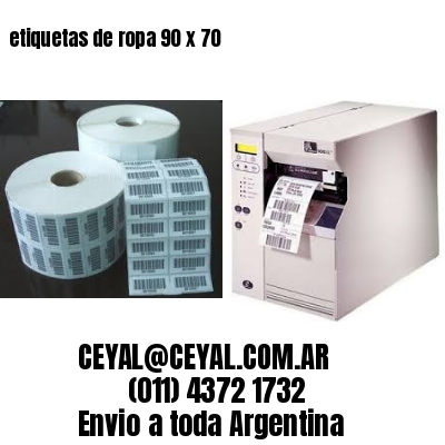etiquetas de ropa 90 x 70