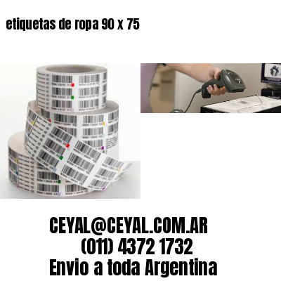 etiquetas de ropa 90 x 75