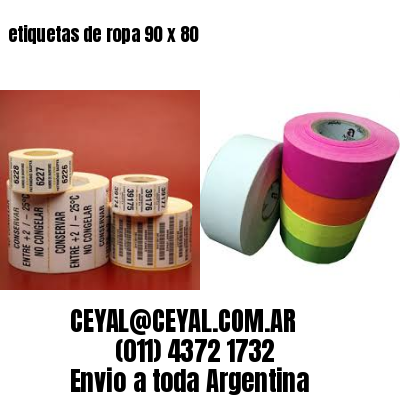 etiquetas de ropa 90 x 80
