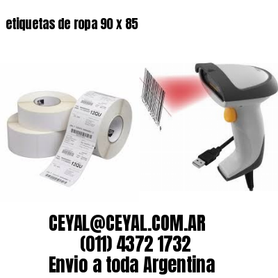 etiquetas de ropa 90 x 85