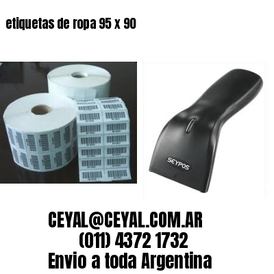 etiquetas de ropa 95 x 90