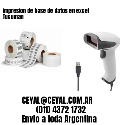 impresion de base de datos en excel Tucuman