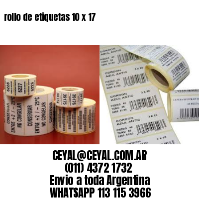 rollo de etiquetas 10 x 17