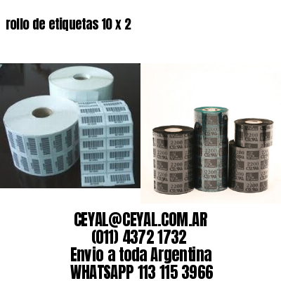 rollo de etiquetas 10 x 2