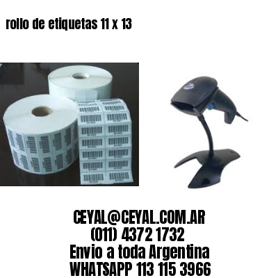 rollo de etiquetas 11 x 13