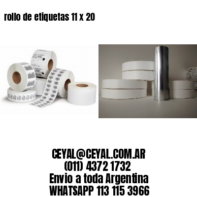 rollo de etiquetas 11 x 20
