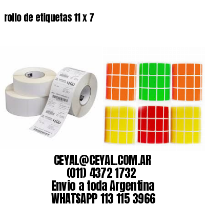 rollo de etiquetas 11 x 7