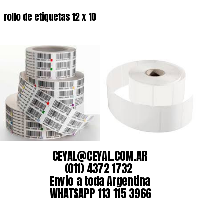 rollo de etiquetas 12 x 10