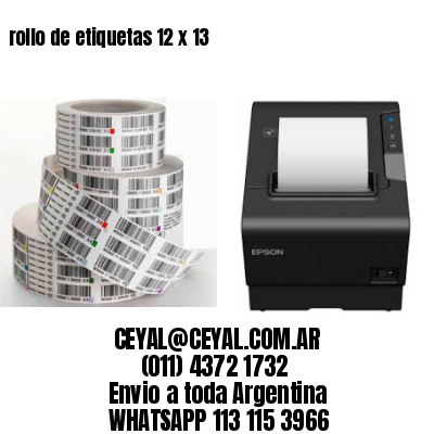 rollo de etiquetas 12 x 13