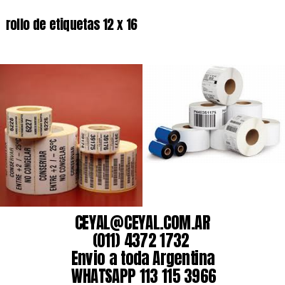 rollo de etiquetas 12 x 16