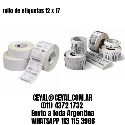 rollo de etiquetas 12 x 17