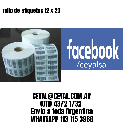 rollo de etiquetas 12 x 20