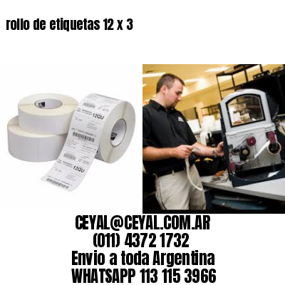 rollo de etiquetas 12 x 3
