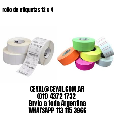 rollo de etiquetas 12 x 4