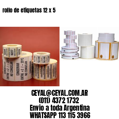 rollo de etiquetas 12 x 5