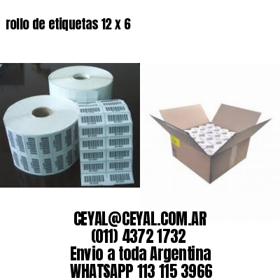 rollo de etiquetas 12 x 6