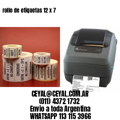 rollo de etiquetas 12 x 7