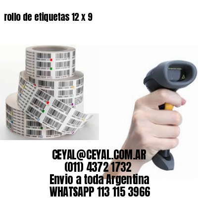 rollo de etiquetas 12 x 9