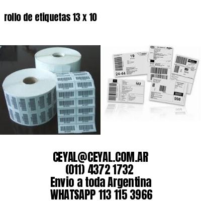 rollo de etiquetas 13 x 10