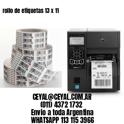 rollo de etiquetas 13 x 11