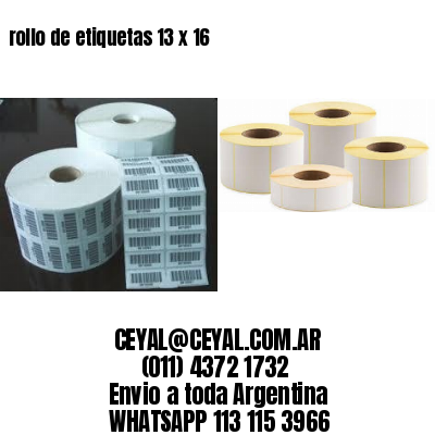 rollo de etiquetas 13 x 16