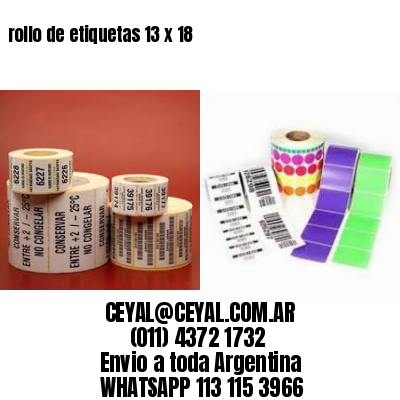 rollo de etiquetas 13 x 18
