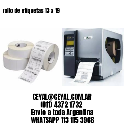 rollo de etiquetas 13 x 19