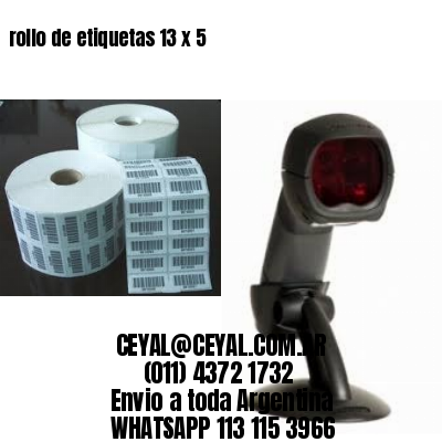 rollo de etiquetas 13 x 5