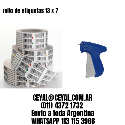 rollo de etiquetas 13 x 7